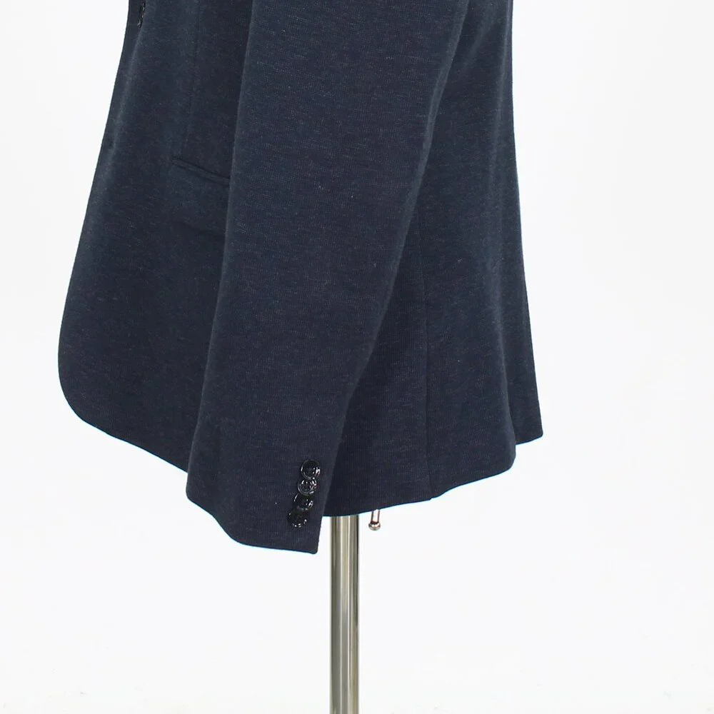 Express 42R Navy Blazer Sport Coat Jacket 2-Button Solid Y545